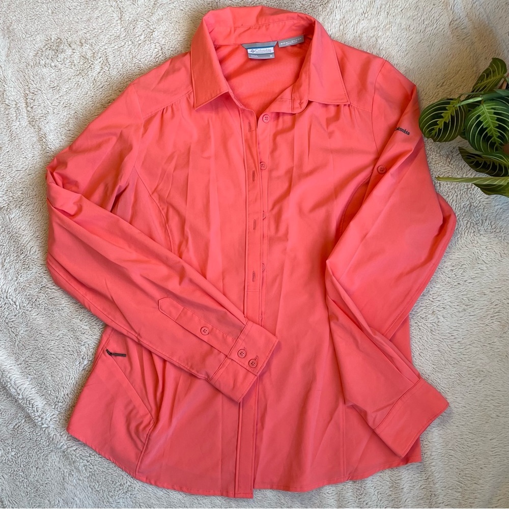 Columbia Omni-Shade Button-down Shirt Orange